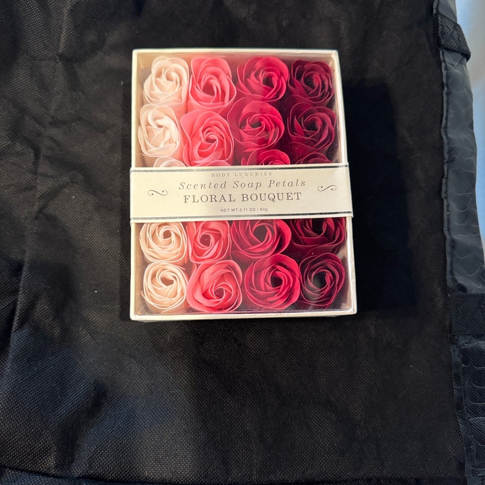 Scented Soap Petals Floral Bouquet - Pink, Red, cream